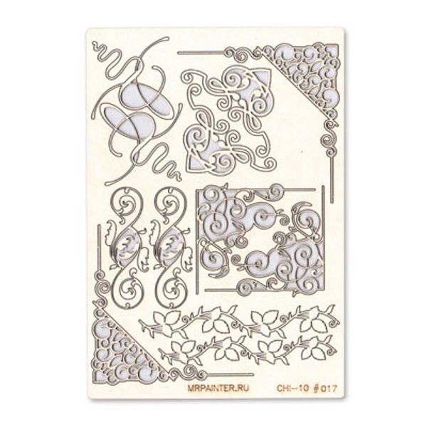 Чипборд 11.5х16.5 см, 1 шт, 17 Уголки, Mr.Painter CHI-10