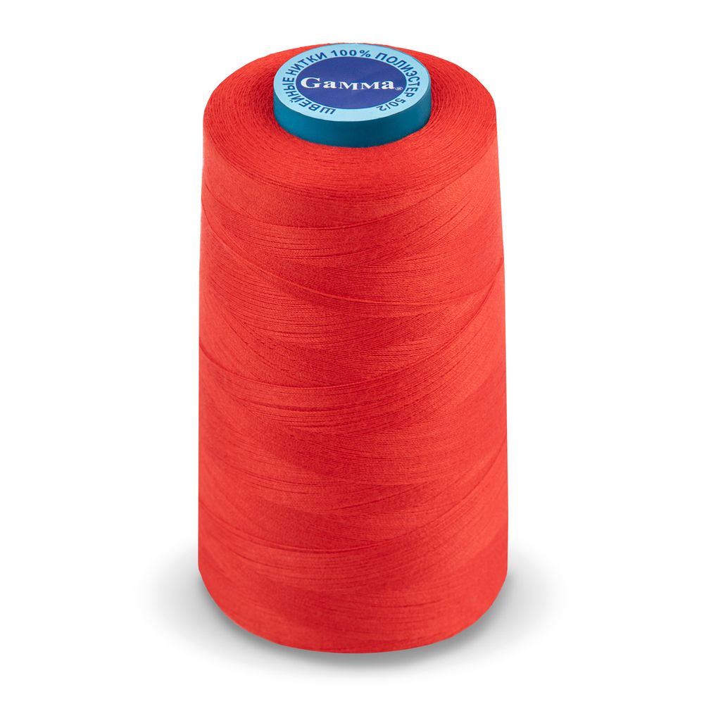 Нитки универсальные Gamma 50/2, 4570 м (5000 ярд) / 1 кат., 112 красный