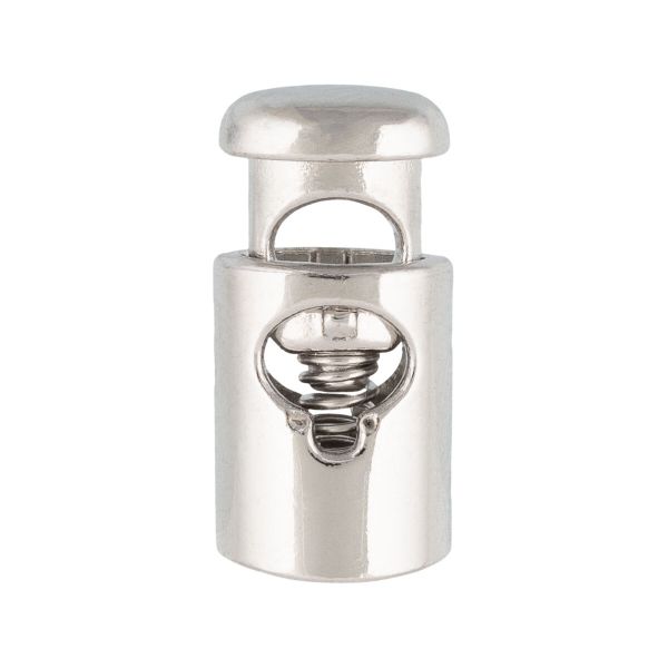 Фиксатор (зажим) для шнура металл 1 отв, ⌀4.5 мм, 12 шт, №04 никель, Micron GB 2000