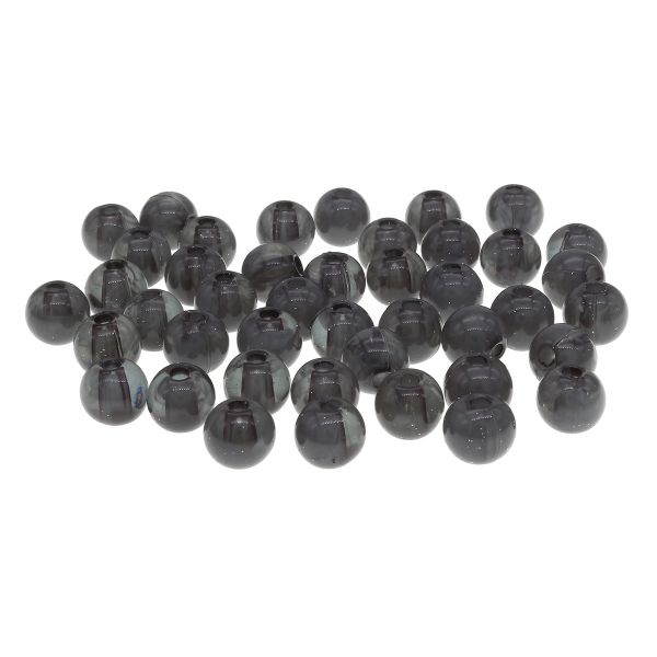 Бусины пластик ⌀8 мм, полупрозрачные, 20 г, 70±4 шт, Astra&Craft, AD052 серый