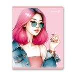 Тетрадь ученическая общая, A5 40 л. на скобе 65 г/м², белизна 100% 10 шт клетка, 01472 Девичьи секреты, Светоч Т194