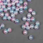 Бусины пластик (перламутр) ⌀8 мм, 500 г, микс, Magic4Hobby