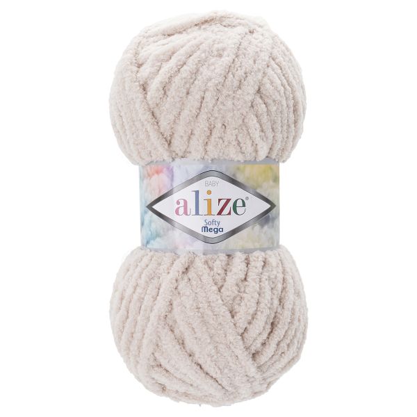 Пряжа Alize (Ализе) Softy Mega / уп.5 мот. по 100 г, 70м, 599 айвори