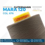 Нитка Gutermann Mara 120 (5000 метров), 1 боб., универсальная | 676 св.хаки