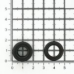 Люверсы металл ⌀9.2 мм (внутр.), h=6.32 мм, внешн. ⌀18.9 мм, №24, сталь, оксид, 100 шт, New Star