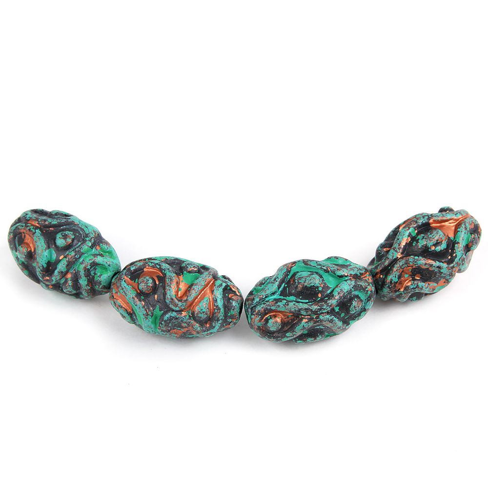 Бусины декоративные, 33х20 мм, упак., 4 шт, Астра /TOS/