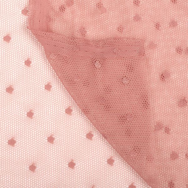 Сетка бельевая эластичная 65 г/м², шир.160 см / 20 метров, Мушка 00128, цв.04(17-1514) сухая роза /00128.04/