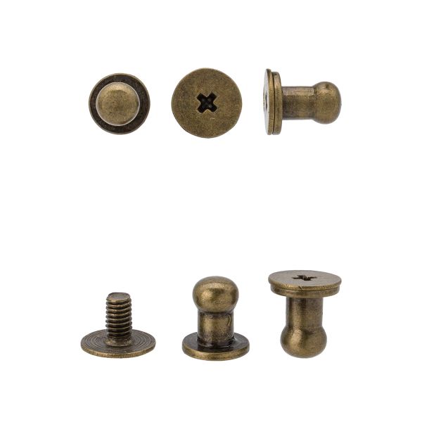 Винт кобурный металл 5х4х7х4 мм, 10 шт, антик, Z05