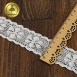 Кружево вязаное (тесьма) 35 мм / 10 метров, TBY.2444 цв.белый, Kruzhevo