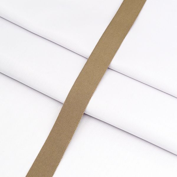 Тесьма (лента) окантовочная 22 мм / 100 метров, 4.5 г/м, 100% п/э, 19 темно-бежевый, 6135-0293