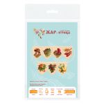 Набор для вышивания нитками МП Студия, на фетре Осенняя гирлянда бежевая (7 флажков) 10х7см