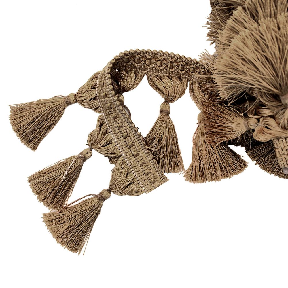 Бахрома отделочная широкая 115.0 мм / 25 метров, с кистями 107 т.бежевый