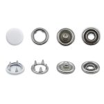 Кнопка рубашечная (джерси) закрытая ⌀7.8 мм, ≈144 шт, МЕТАЛЛ, эмаль, 101 белый матовый, NEW STAR