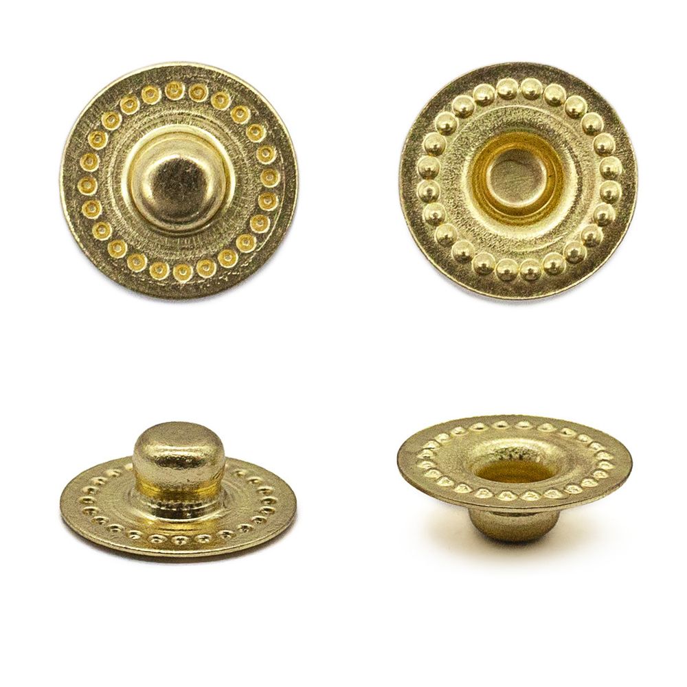 Часть кнопки Альфа (S-образная) ⌀11 мм (C-часть), 5 золото (C-часть), 100 шт, BIG