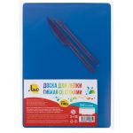 Доска для лепки гибкая со стеками, синий, Лео LPDS-A5