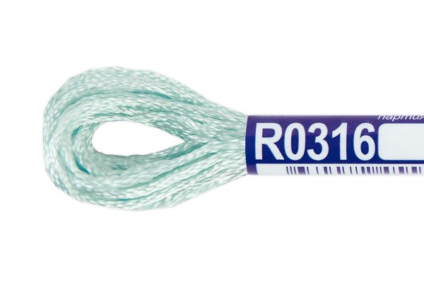 Мулине Gamma вискоза 100%, цв.R0316 бл.голубой, 12 мотков по 8 метров