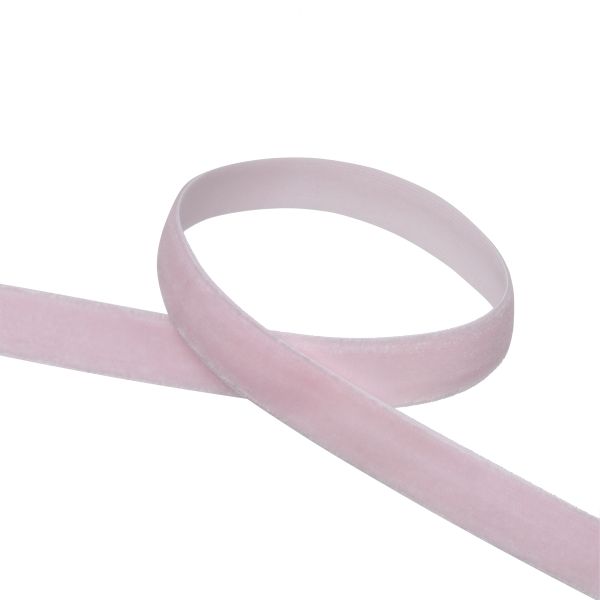 Лента бархатная (тесьма) эластичная 12.0 мм / 16.5±0.5 метра, №607 (13-2800) розовый, Blitz VRE-12