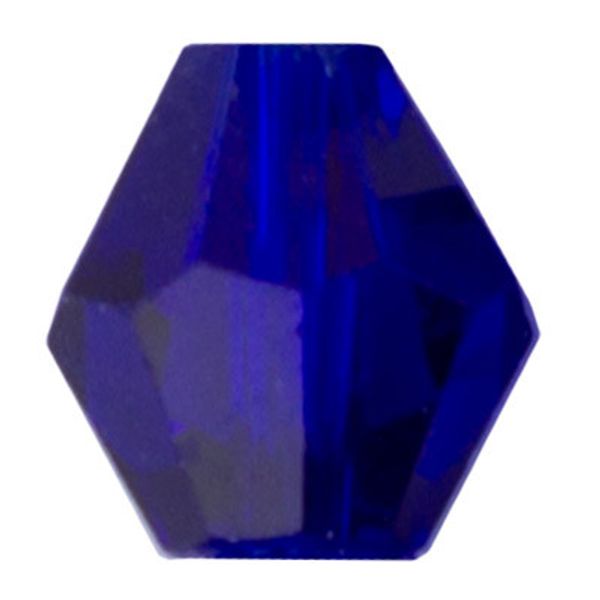 Бусины стекло 4х4 мм, нить 34 шт, №25 т.синий, Zlatka GBA-01