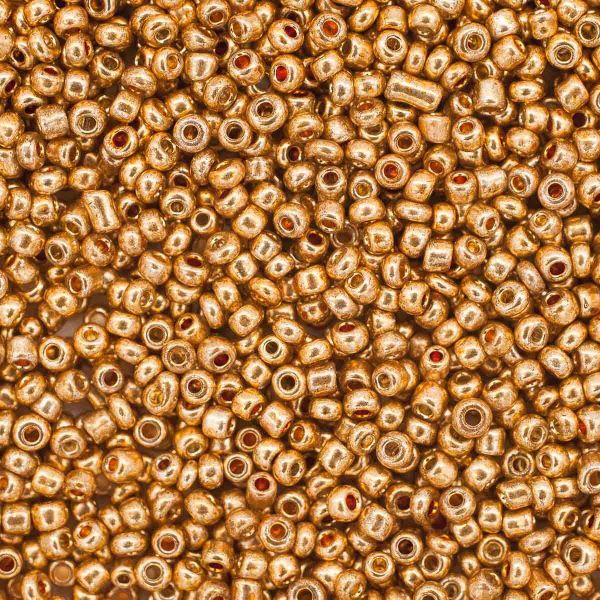 Бисер Astra&Craft 11/0 (2.1 мм), 200 г (10х20 г), цв. 1106 т.золотой/глянц.покрытие