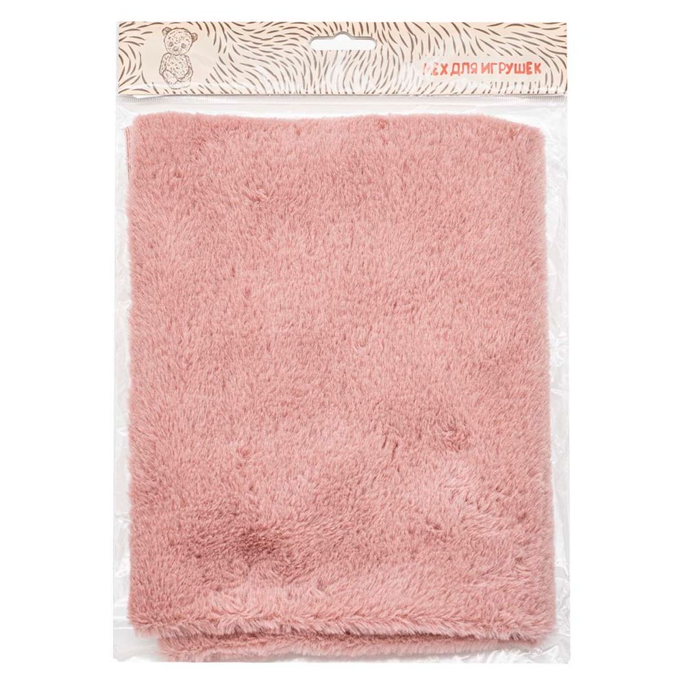 Мех "Кролик" ворс 8мм, 48 смх50 см, п.роза