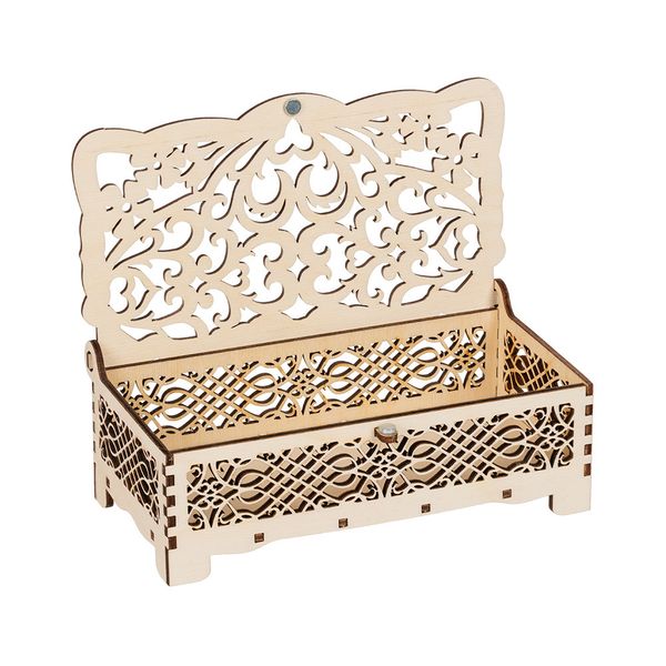 Заготовка из фанеры Шкатулка Узор, 17х9х6 см, ВК-021 Mr.Carving