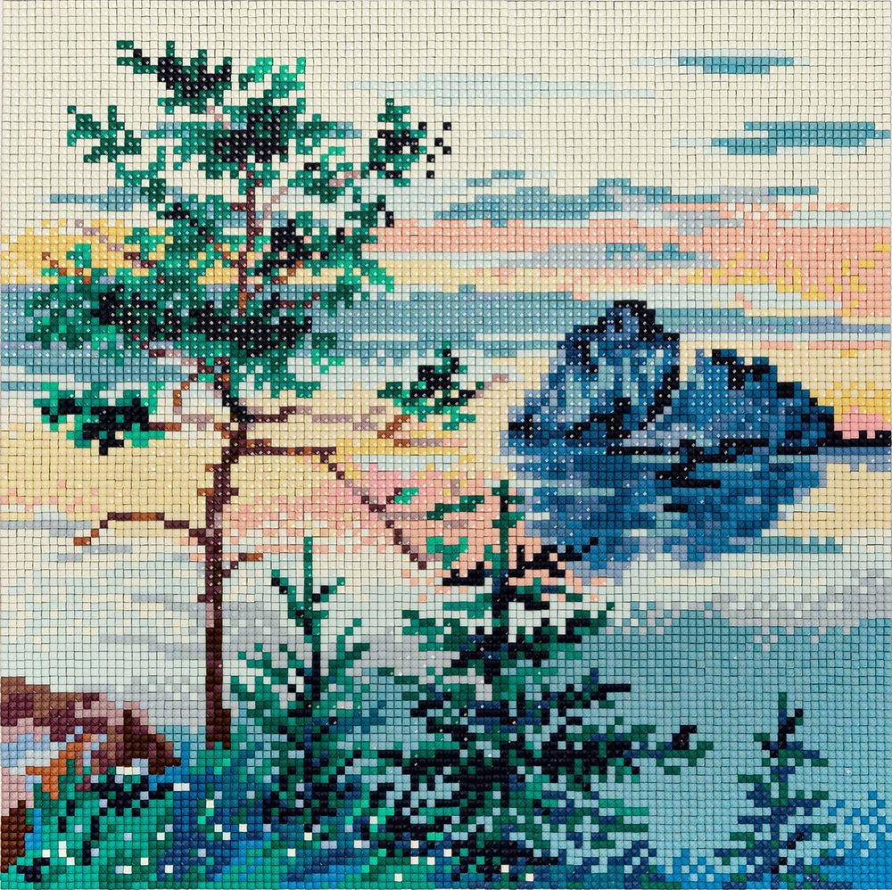 Алмазная (кристальная) мозаика Фрея, Красоты Байкала, 25х25 см