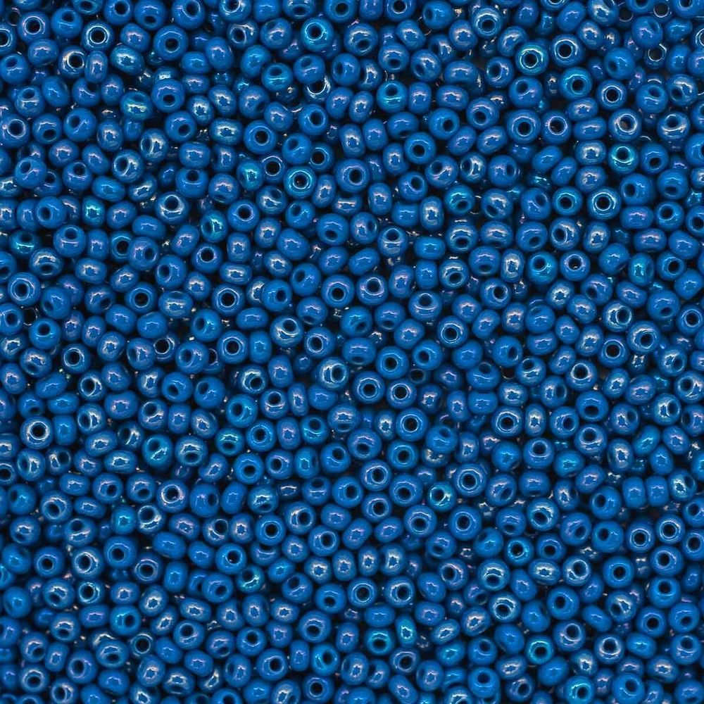 Бисер Preciosa непрозрачный с радужным покрытием 10/0 (2.3 мм), круг.отв, 20гр, уп.5 шт