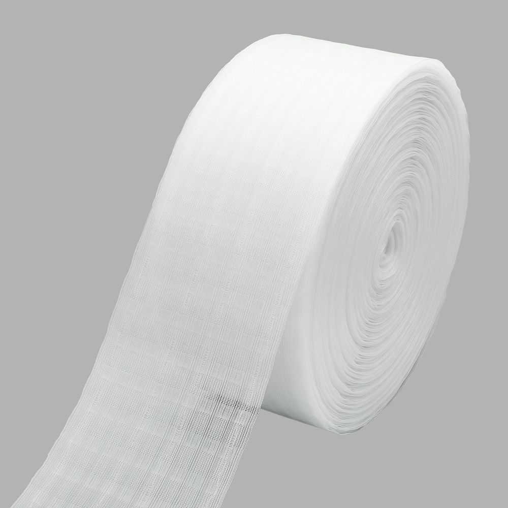 Лента (тесьма) шторная: сборка параллельная (1:2) 100 мм / 100 метров, S090418