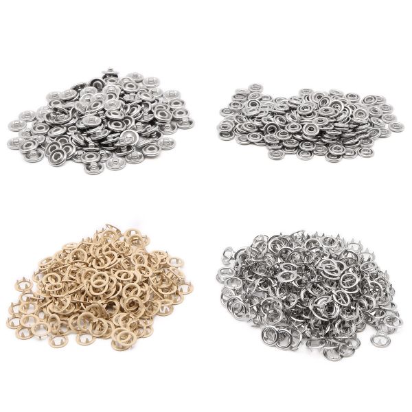 Кнопка рубашечная (джерси) открытая ⌀9.5 мм, ≈1440 шт, МЕТАЛЛ, эмаль, 291 св.бежевый матовый, NEW STAR