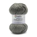 Пряжа Astra Premium (Астра Премиум) Светлячок светоотражающая (Reflective) / уп.2 мот. по 100 г, 90м, 900 серый
