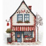 Набор для вышивания нитками Luca-S B1427, Добро пожаловать в кафе!, 18х20см