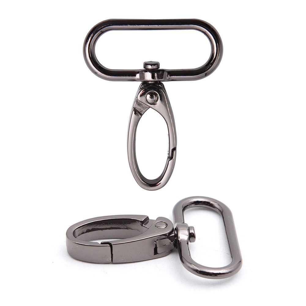 Карабин металл 30.0 мм (49х38 мм), чер.никель, ГУ12849, 4 шт