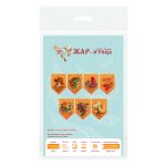 Набор для вышивания нитками МП Студия, на фетре Осенняя гирлянда оранжевая (7 флажков) 13х11см