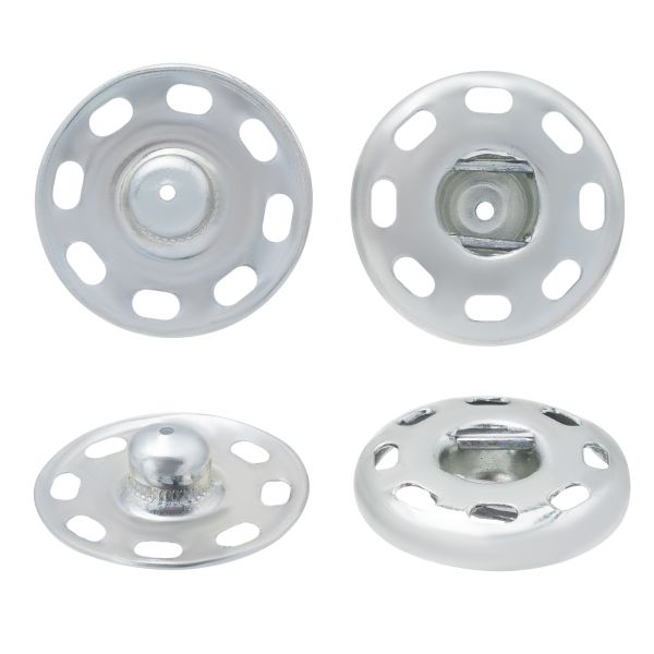 Кнопки пришивные металл 21 мм, серебристый, без никеля, 3 шт, Pony, 76531/01