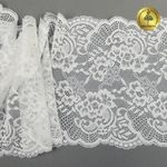 Кружево бельевое эластичное 190 мм / 3 м, 6392, цв.004 белый, Kruzhevo