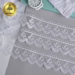 Кружево на сетке 40 мм, цв.01 белый уп. 9 м, Kruzhevo