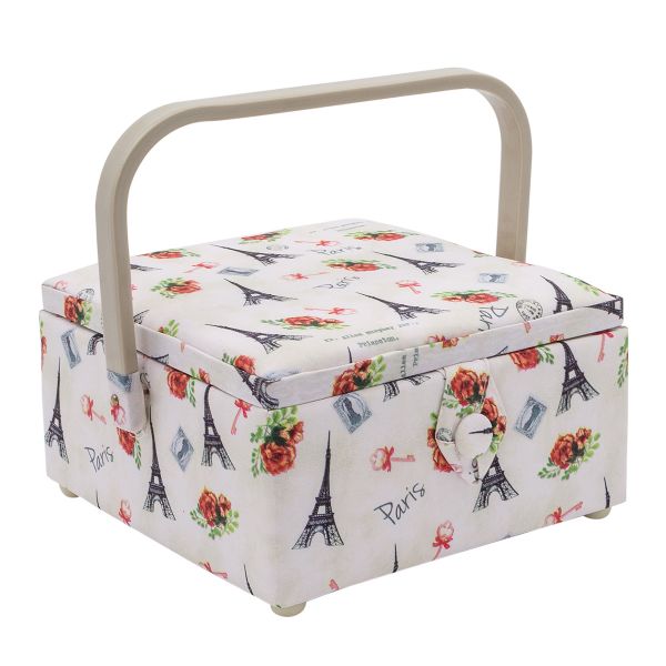 Шкатулка малая, декоративная, Париж на кремовом, 20х20х11см, MRS/629-PVC-Tray