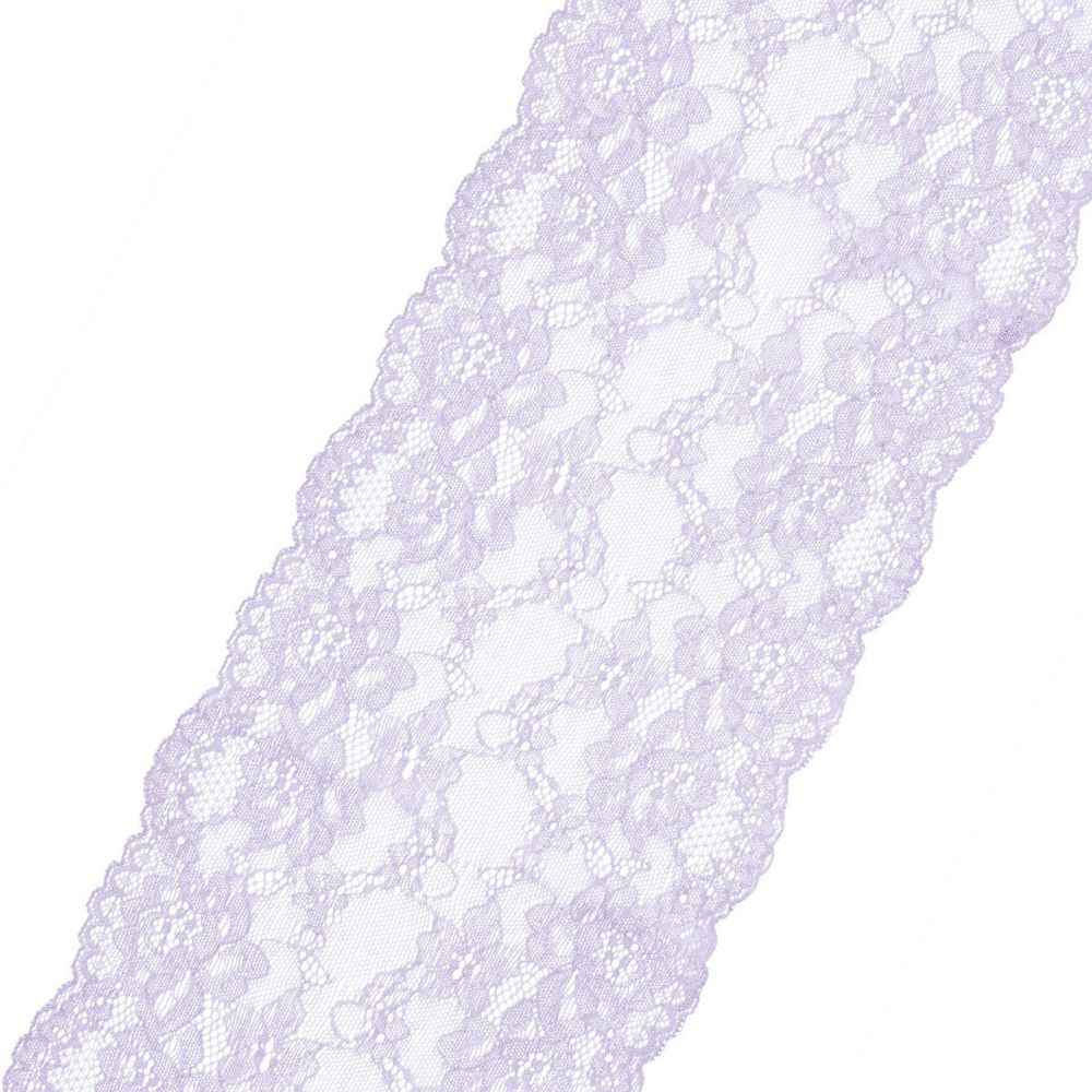 Кружево бельевое эластичное 180 мм / 3.4 метра, цвет светло-серый