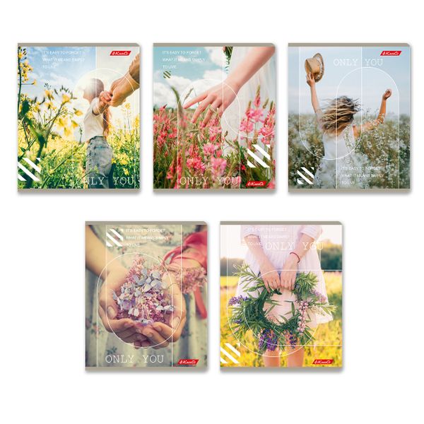 Тетрадь ученическая общая, A5+ 96 л. на скобе 60 г/м², белизна 100%, 5 шт, линия в термоусадочной пленке, 000792 Только ты, Светоч 96ТЕТл-001