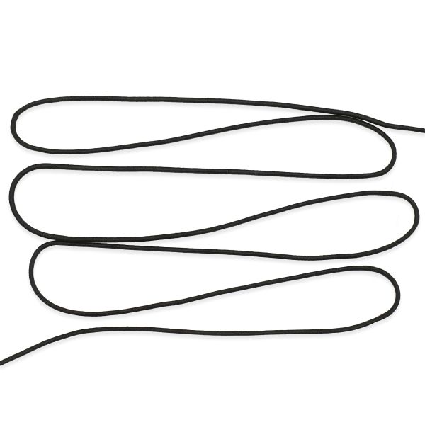 Резинка шляпная (шнур эластичный) ⌀1.0 мм / 30 метров, 0370-1100, цв.черный