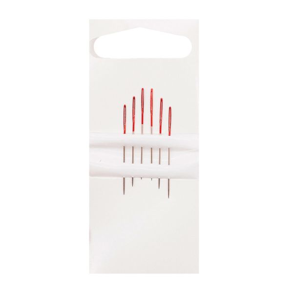 Иглы ручные для синели, глади с цветным ушком, №26,6 шт, Pony