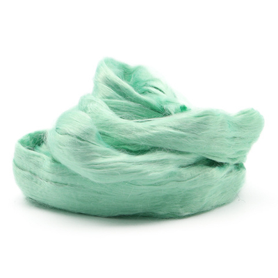 Шерсть для валяния вискоза 100%, 50 гр., цв.1441 мультиколор зеленое яблоко, 1 шт