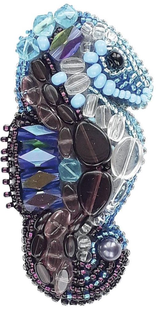 Набор для бисероплетения Crystal Art, Морской конек брошь 8х4 см