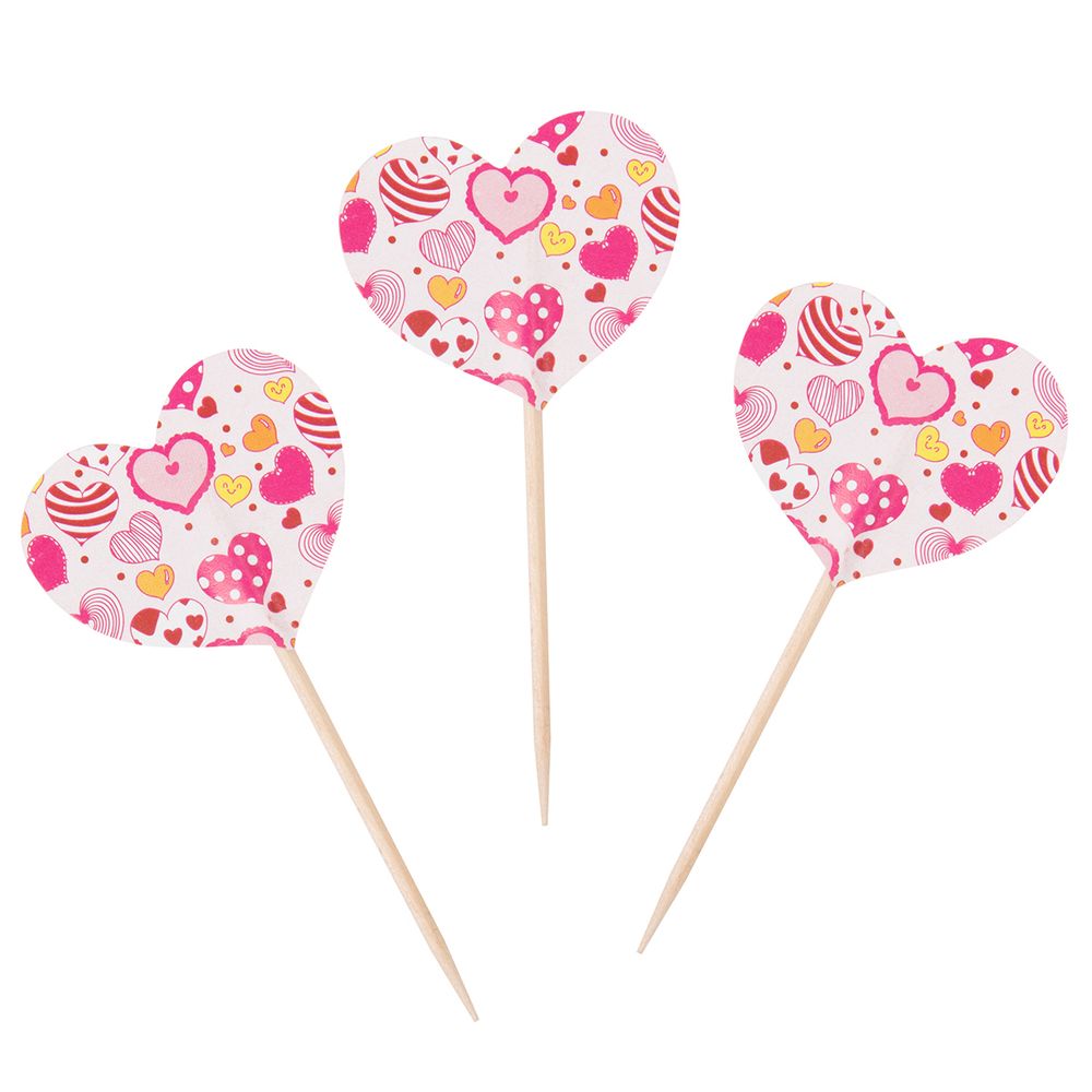 Формы для выпечки бумажные (капсулы) 5 см, 5х3 см, 24 шт, №03 сердечки, S-Chief PPC-0007