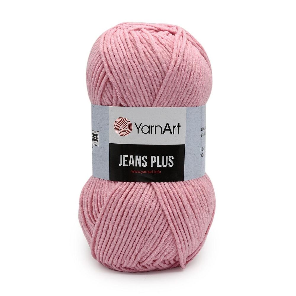 Пряжа YarnArt (ЯрнАрт) Jeans Plus / уп.5 мот. по 100 г, 160м, 36 розовый