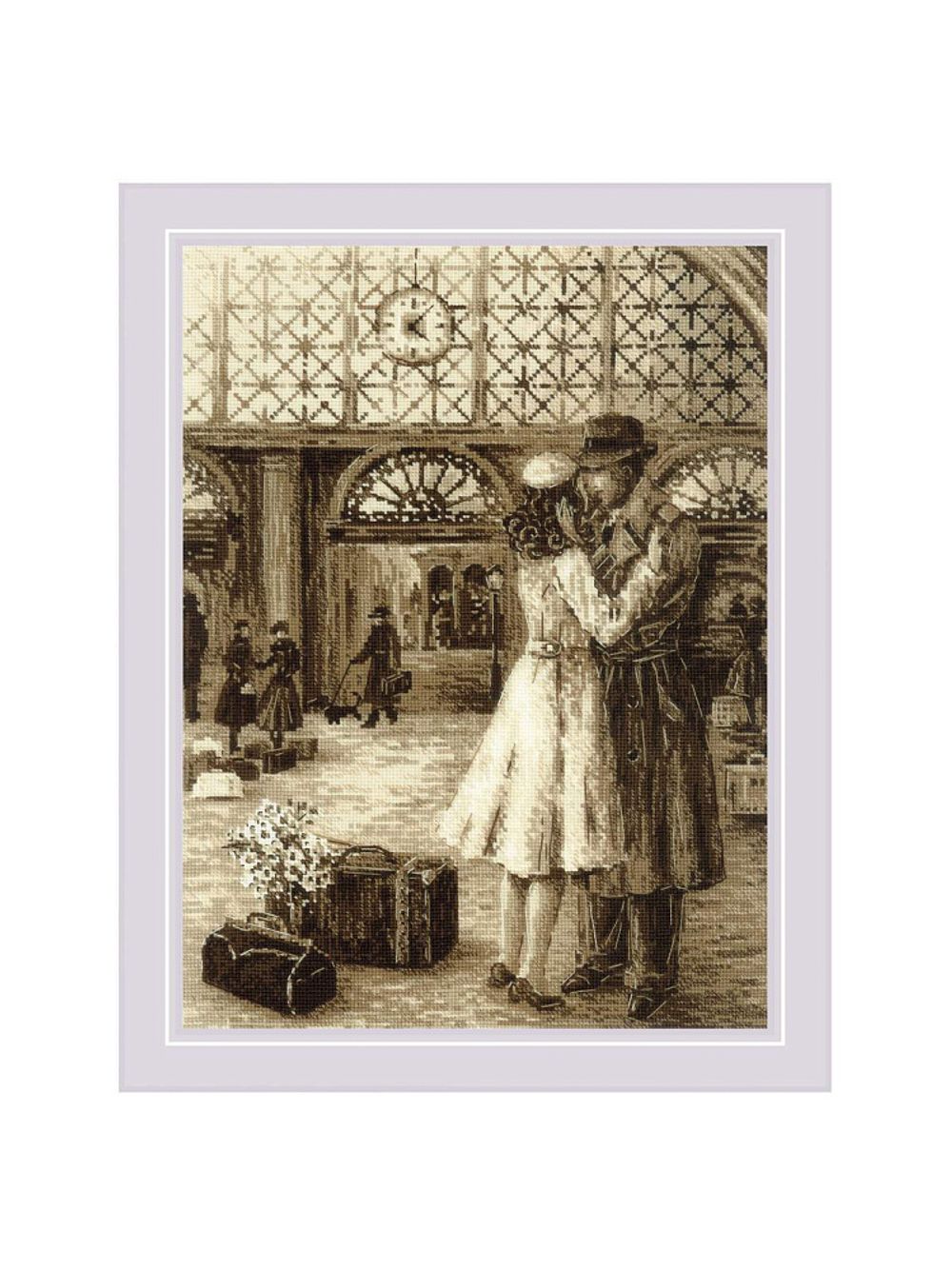 Набор для вышивания нитками Риолис, Старая фотография. Встреча 30х40 см