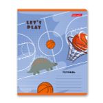 Тетрадь ученическая школьная, A5+ 18 л. на скобе 65 г/м², белизна 100%, 20 шт, клетка, 000709 Давайте играть !, Светоч 18ТЕТк-001