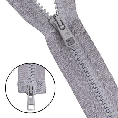 Молния трактор Arta Т6 (6 мм) 2 зам., разъем., 75 см, цв. 079 св.серый, уп.5 шт