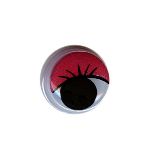 Глаза для кукол и игрушек круглые с бегающими зрачками ⌀12 мм, 50 шт, красный, HobbyBe MER-12