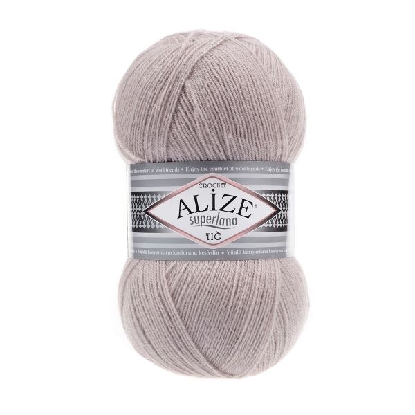 Пряжа Alize (Ализе) Superlana TIG / уп.5 мот. по 100 г, 570м, 652 пепельный A